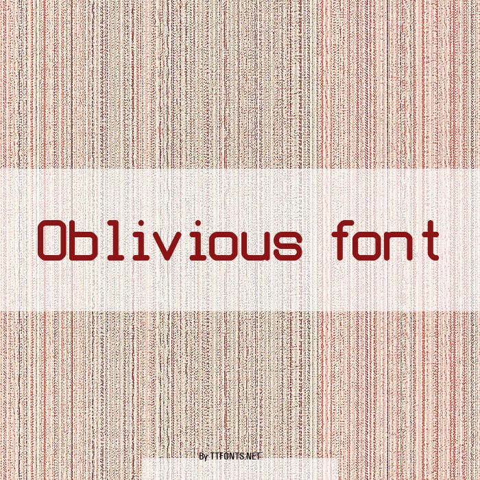 Oblivious font example